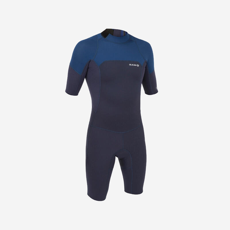 Combinaison Surf Shorty 500 stretch Néoprène homme bleue