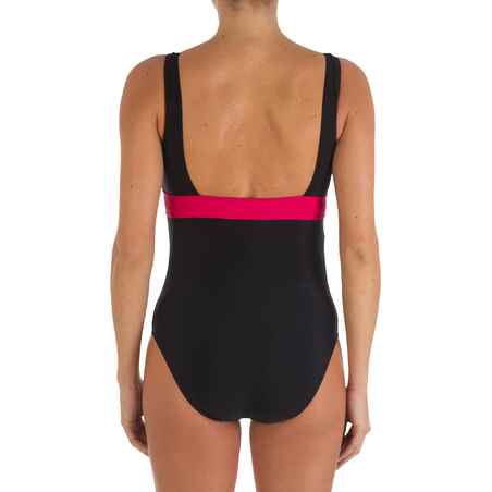 1-piece Maternity Swimsuit Romane - Black Pink