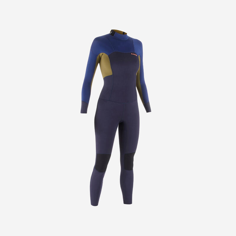 Wetsuit voor surfen dames fullsuit 3/2 500 rugrits