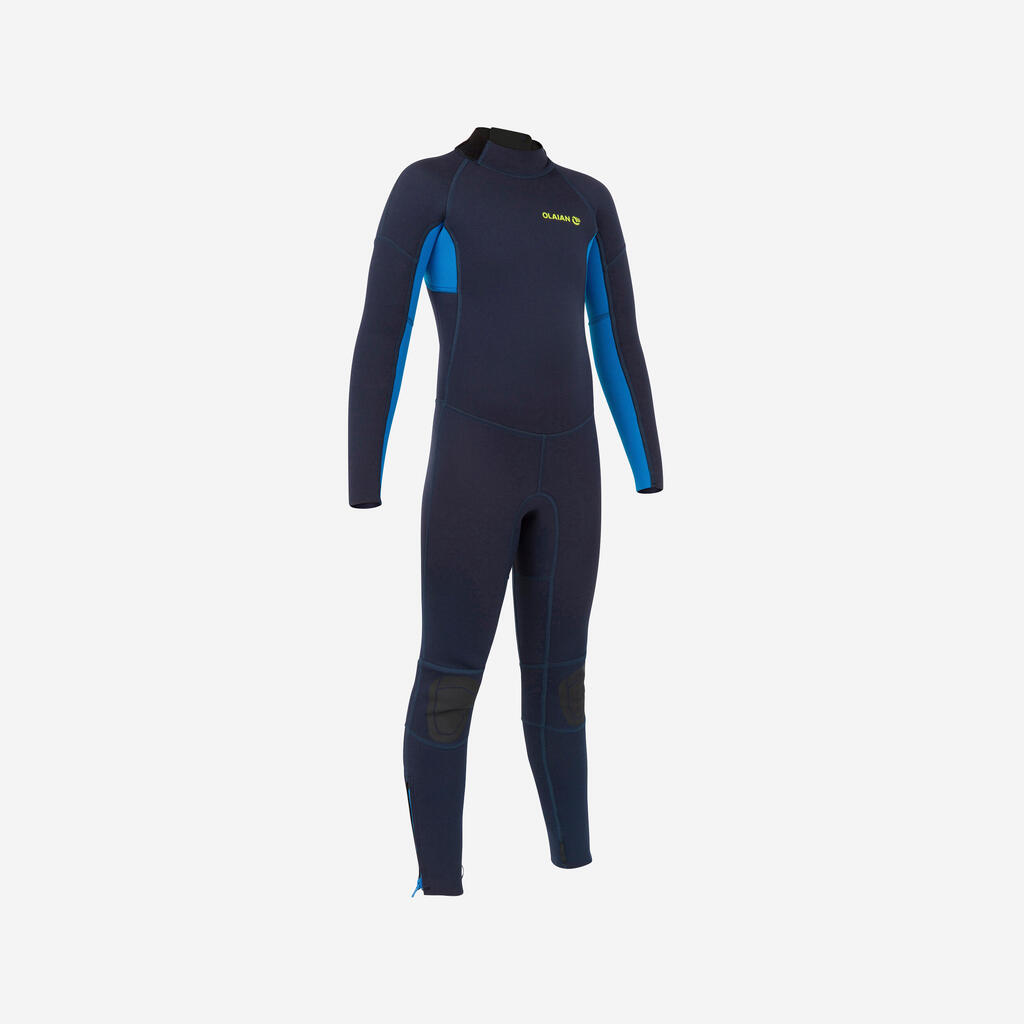 Kids' full wetsuit 100 2/2 - Navy