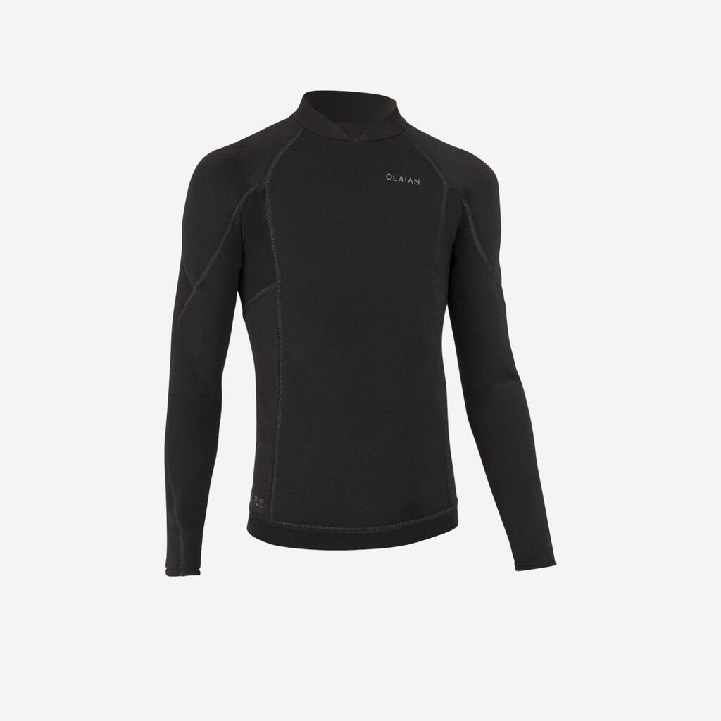 Μακρυμάνικο T-shirt αντηλιακής προστασίας για αγόρια - 900 μαύρο