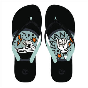 Chanclas playa Niños dedo negro azul