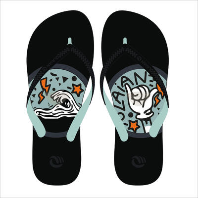 Chanclas playa Niños dedo negro azul