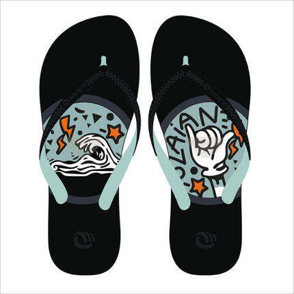 Chanclas playa Niños dedo negro azul