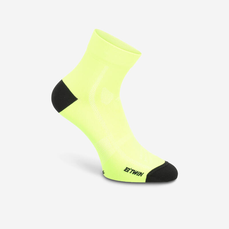 Cyklistické ponožky Roadr 500 fluorescenční žluté