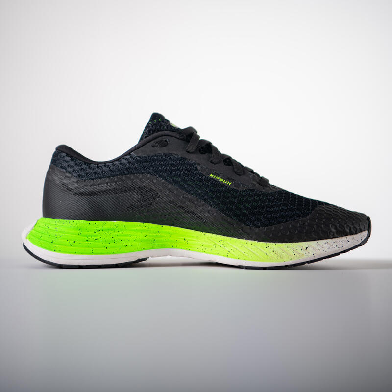 CHAUSSURES DE RUNNING HOMME DYNAMIQUE KIPRUN KD500 NOIR VERT