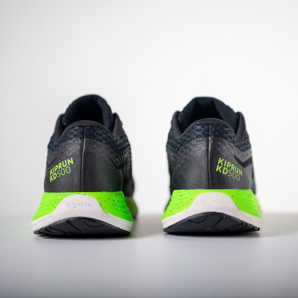 Vīriešu dinamiskie skriešanas apavi “Kiprun KD500”, melni/zaļi