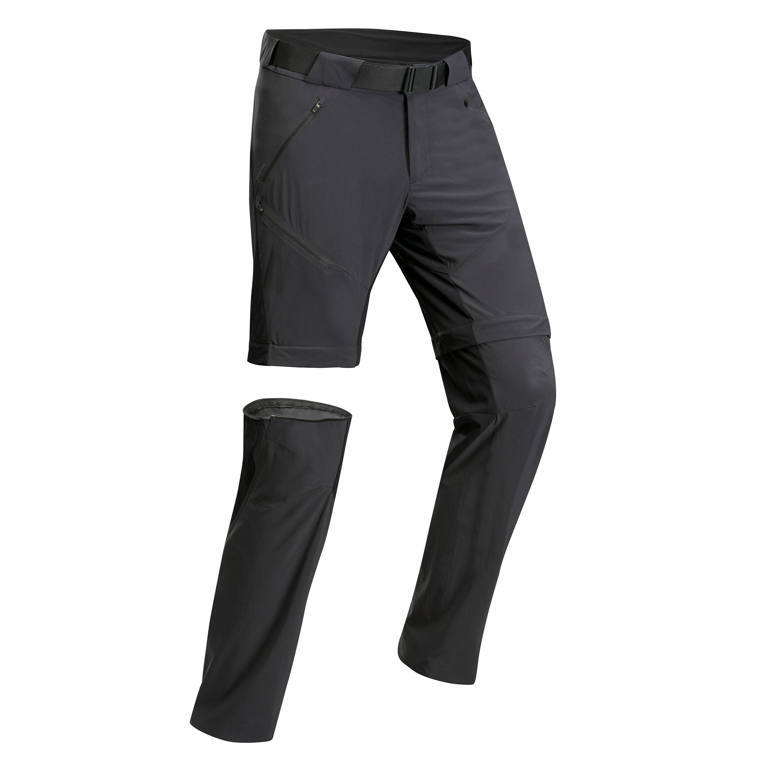 Pantalon Modulabil Drumeție la Munte MH550 Negru Bărbați decathlon.ro imagine noua