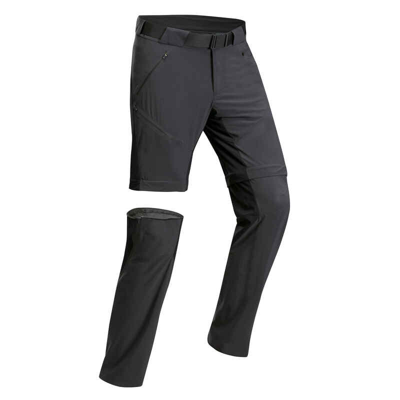 Wanderhose Zip-Off-Hose MH550 Herren schwarz/grau Wanderhose Zip-Off-Hose MH550 Herren schwarz/grau