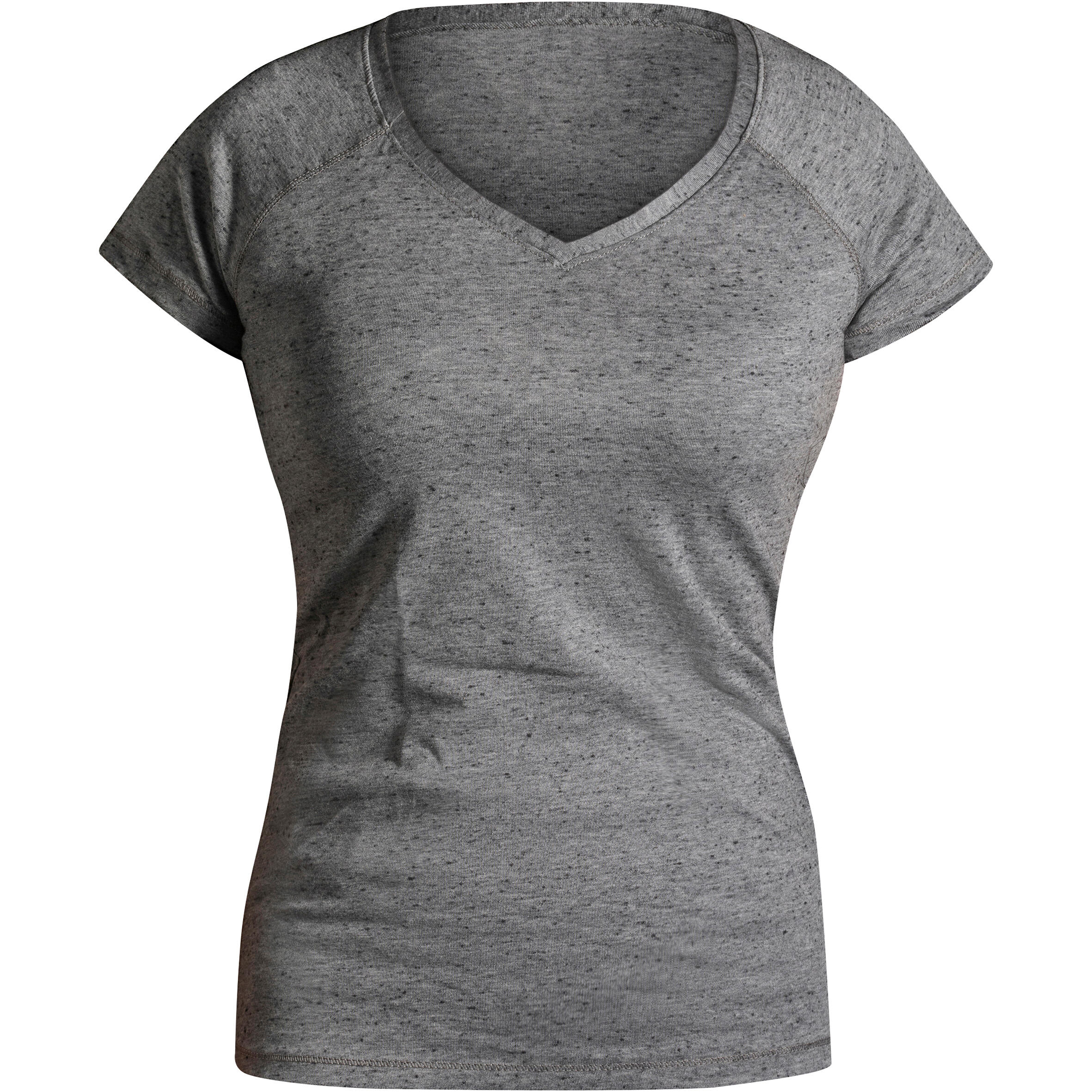 Women's Fitness V-Neck T-Shirt 500 - Grey 7/17