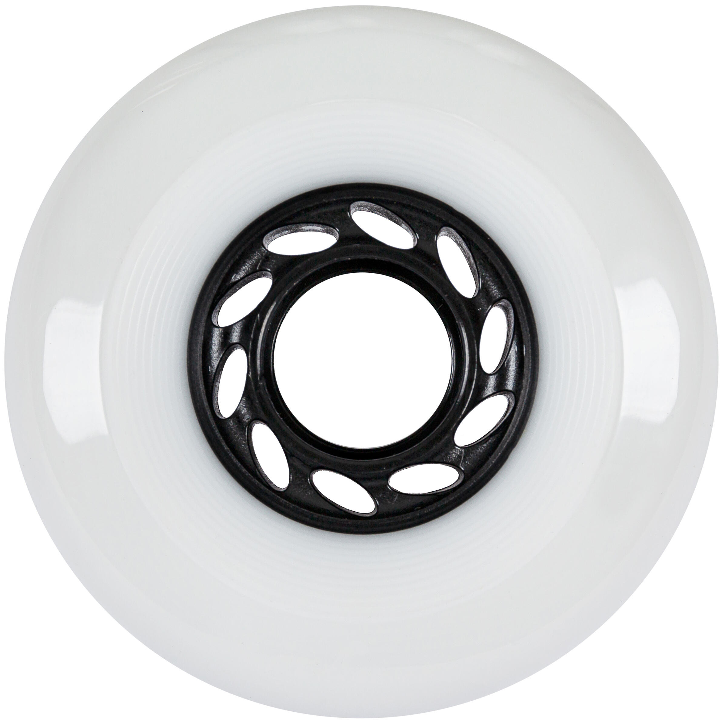 80mm 88A Freeride Inline Skating Wheels 4-Pack Spinner - White 3/6