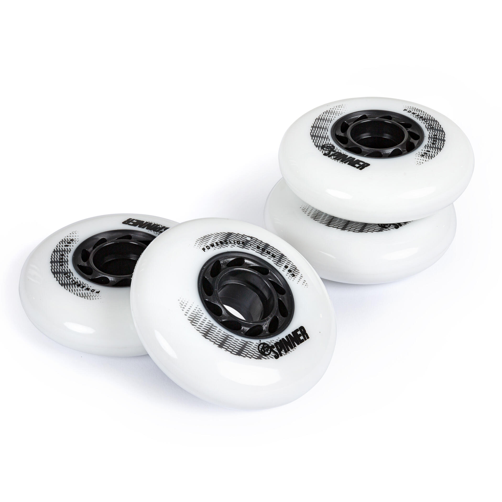 4 roÈ›i role freeride SPINNER 80mm/88A Alb