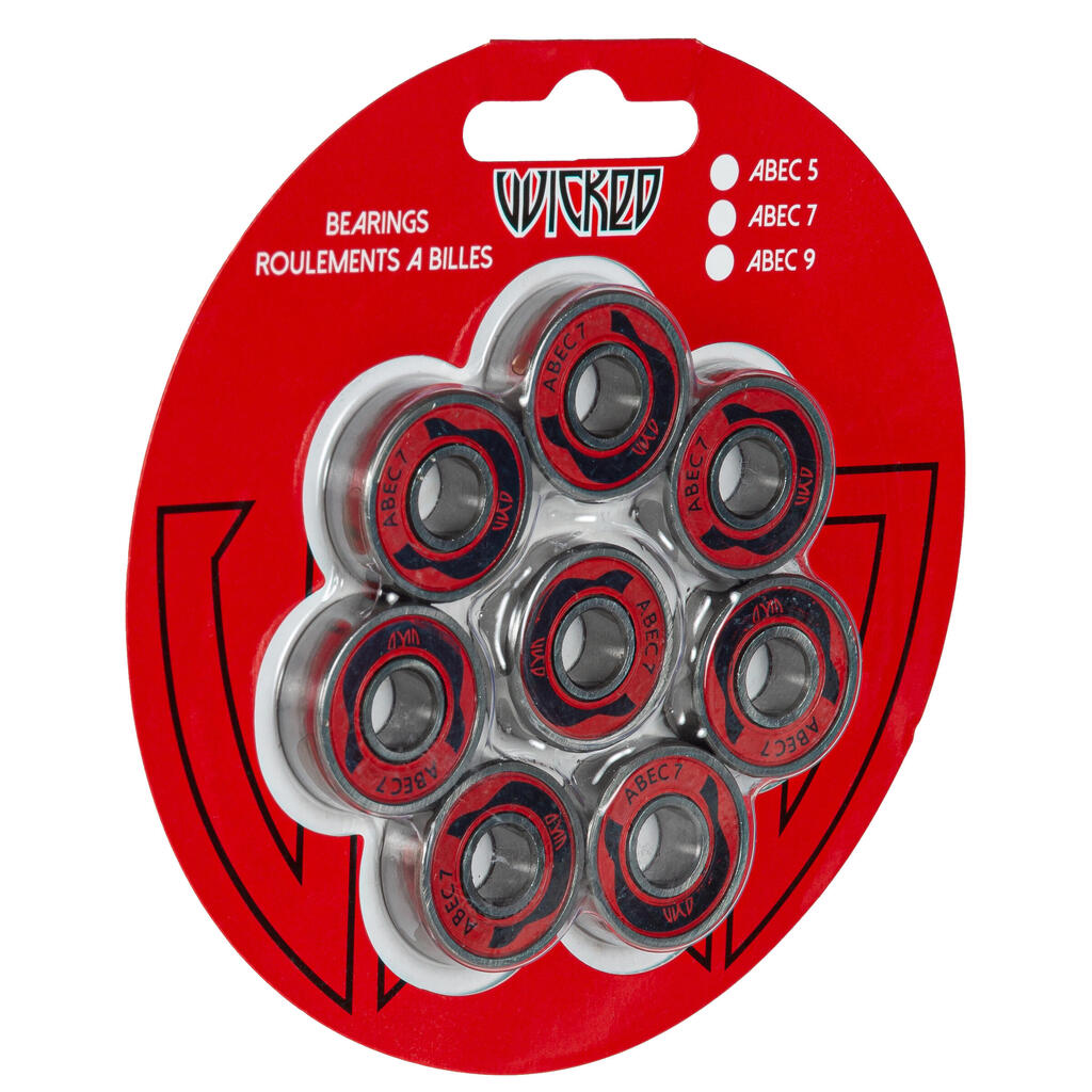 8 Inline Skate Bearings ABEC 7 Wicked