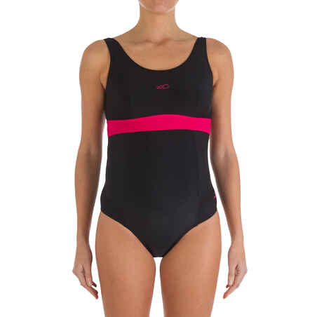 1-piece Maternity Swimsuit Romane - Black Pink