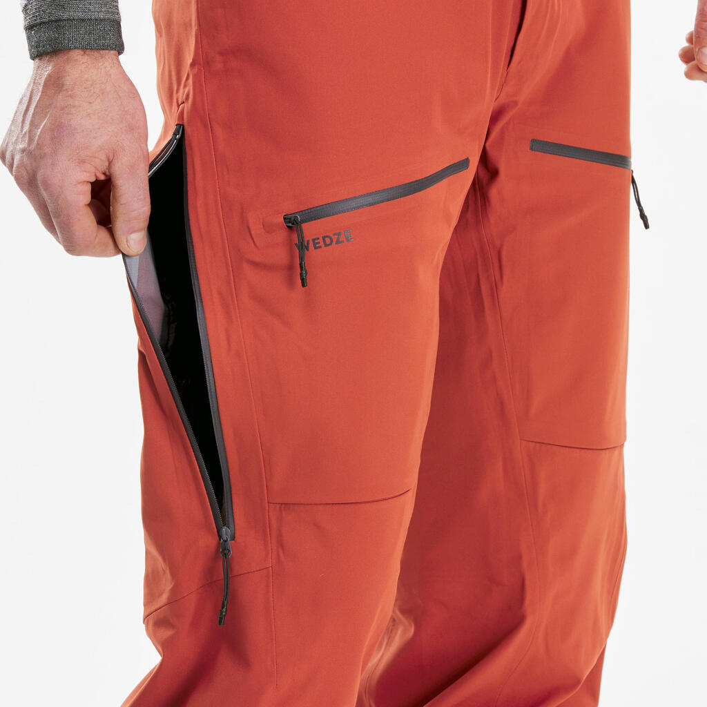 MENS SKI TROUSERS - FR500 -  TERRACOTTA