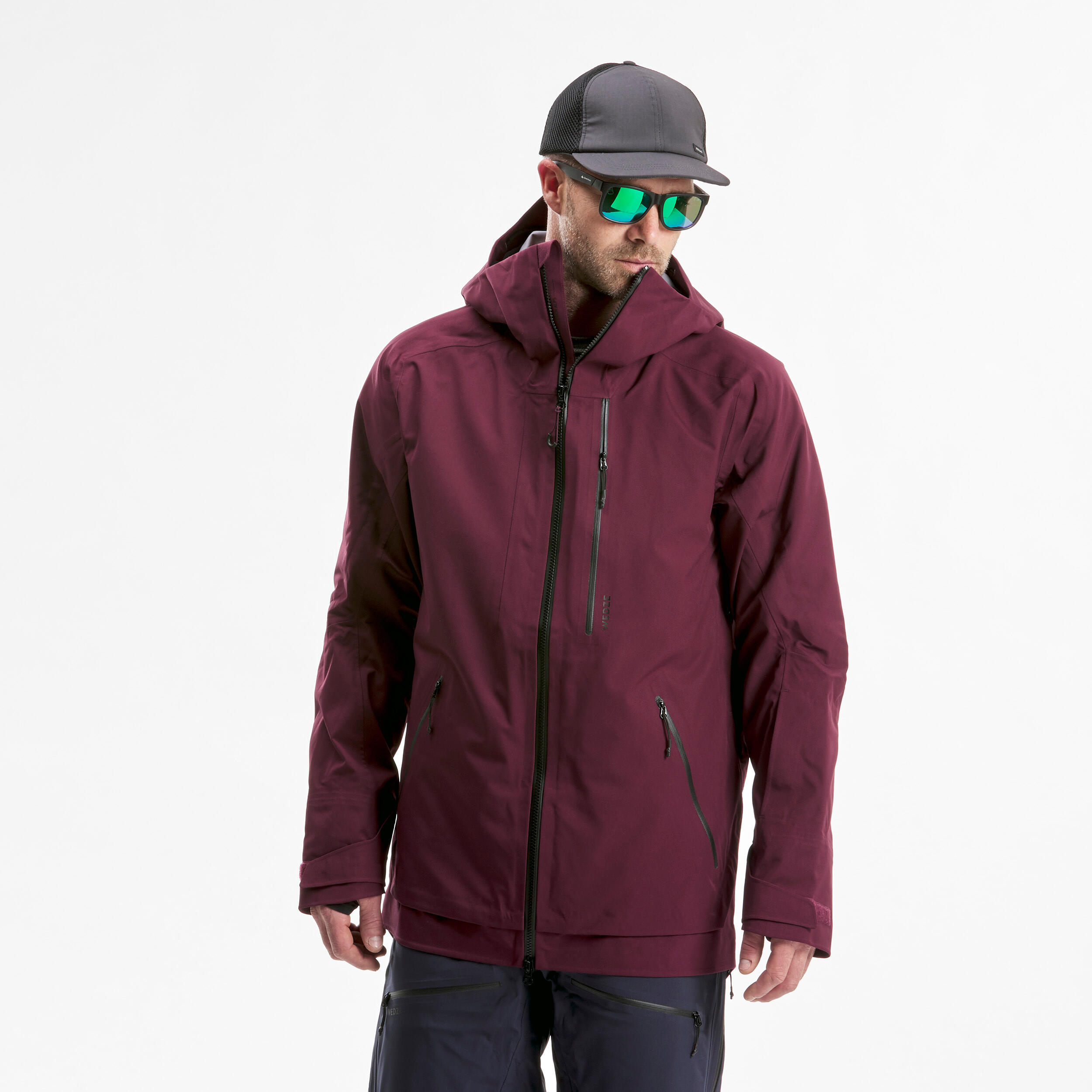 Men's Ski Jacket - FR500 - Bordeaux 4/15