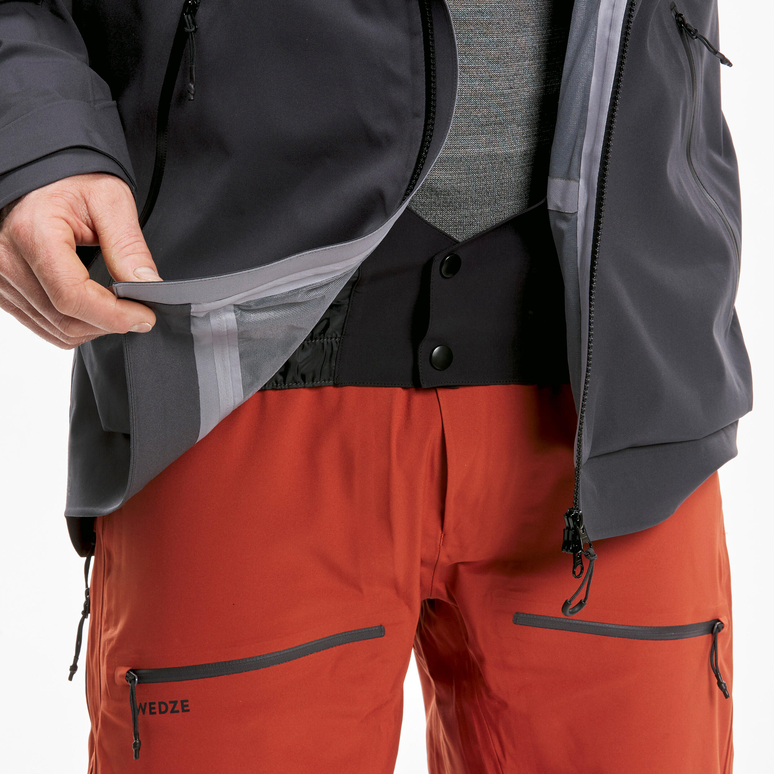 Men’s Ski Jacket - FR 500 Grey - WEDZE