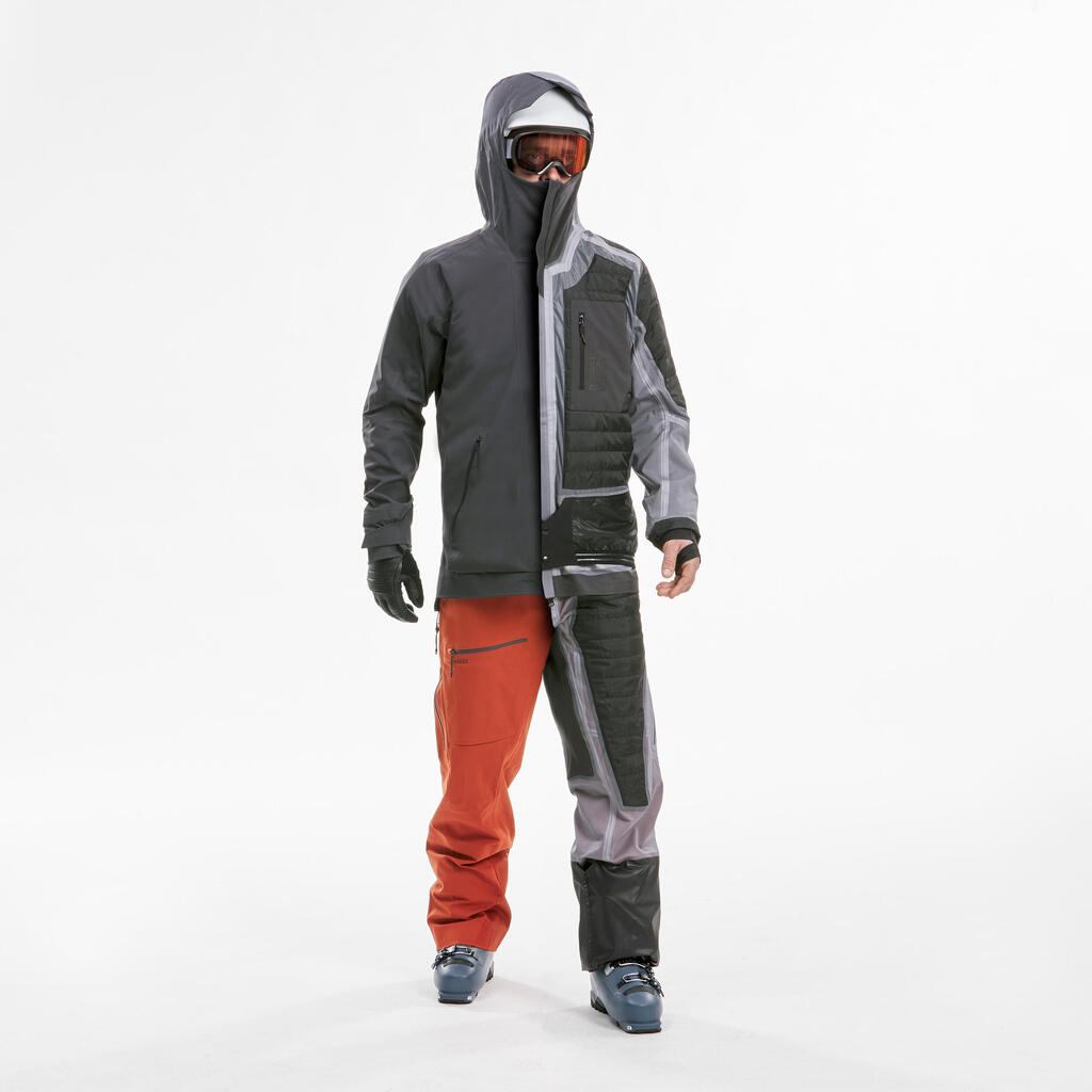 Pánske lyžiarske nohavice FR500 na freeride tmavomodré