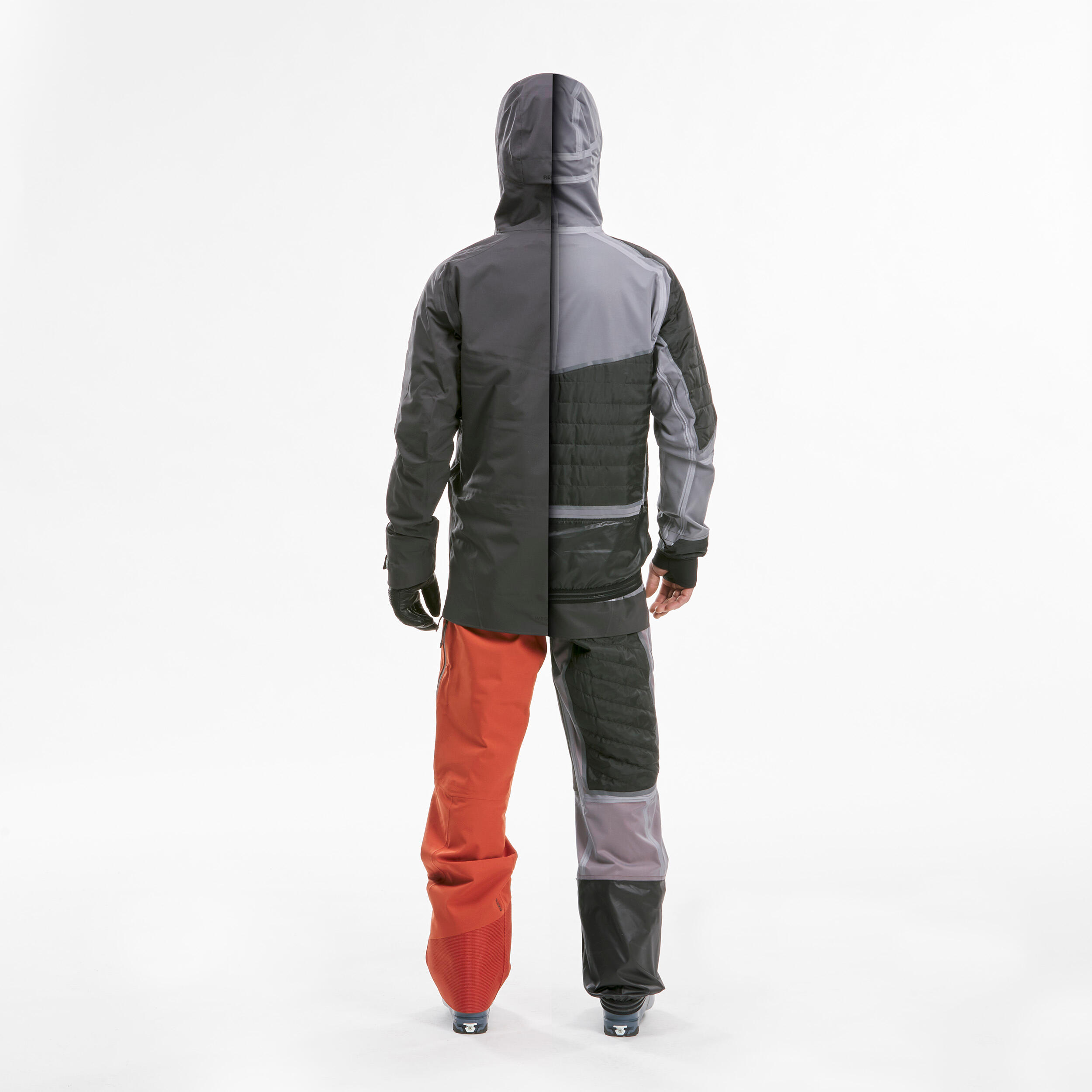 Men's Ski Jacket - FR500 - Bordeaux 10/15
