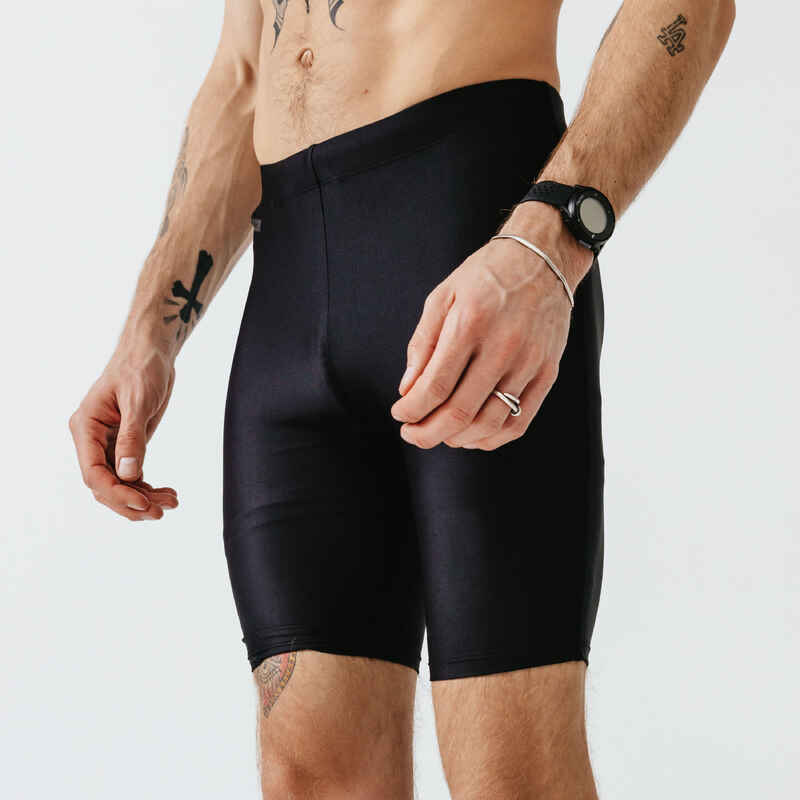 Lauftights kurz Radlerhose Herren atmungsaktiv - Dry schwarz