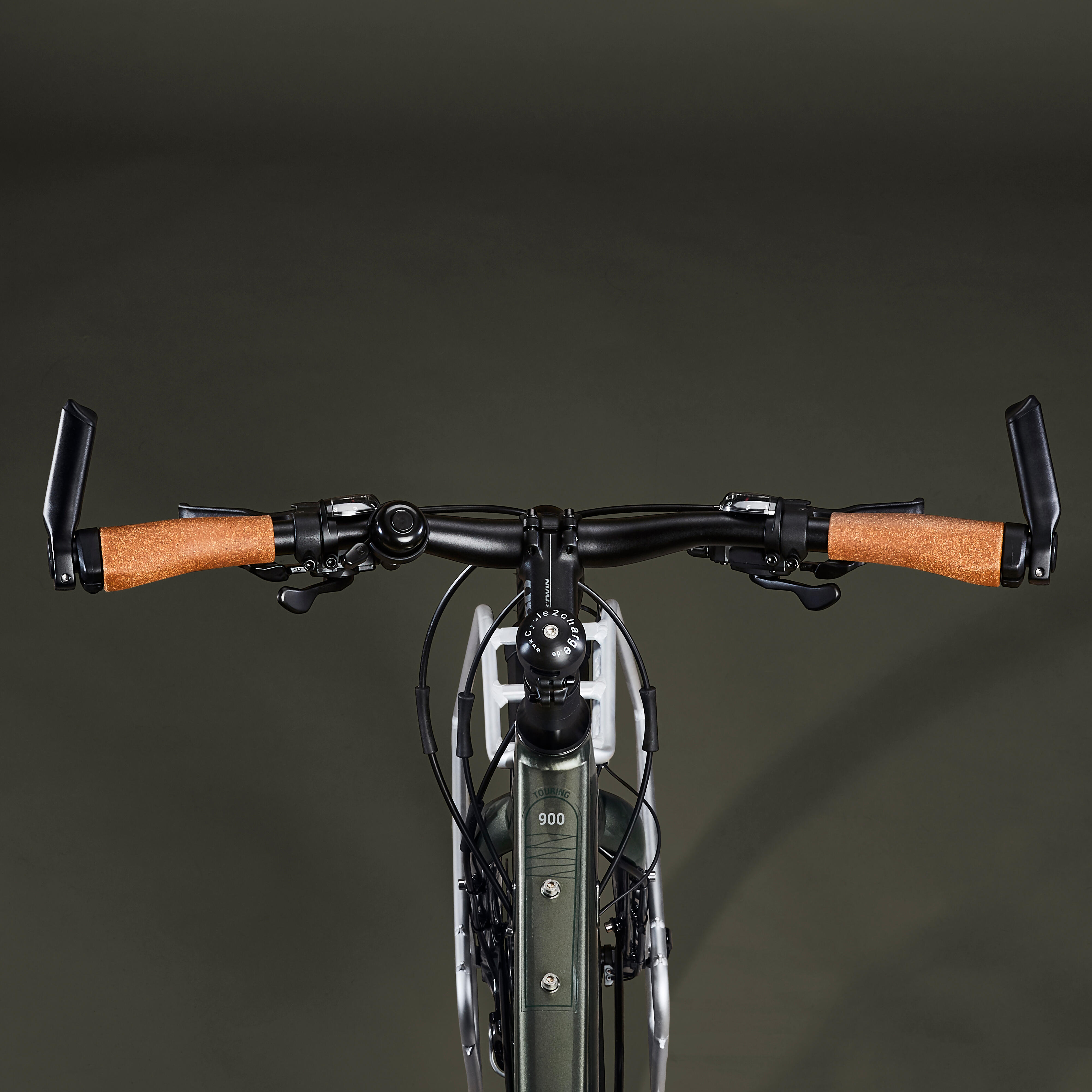 Touring Bike Riverside 900 Bronze Green Bronze khaki green Riverside Decathlon