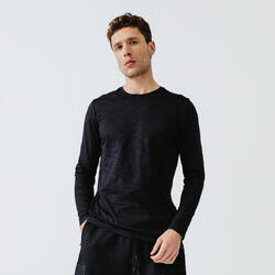 Maglia manica lunga running uomo RUN DRY+ FEEL nera