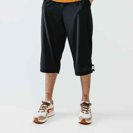 Men's Running Breathable Cropped Trousers Dry+ - black