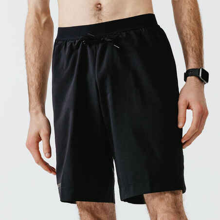 Pantaloneta de Running para hombre Kalenji 2 en 1 bóxer integrado negro