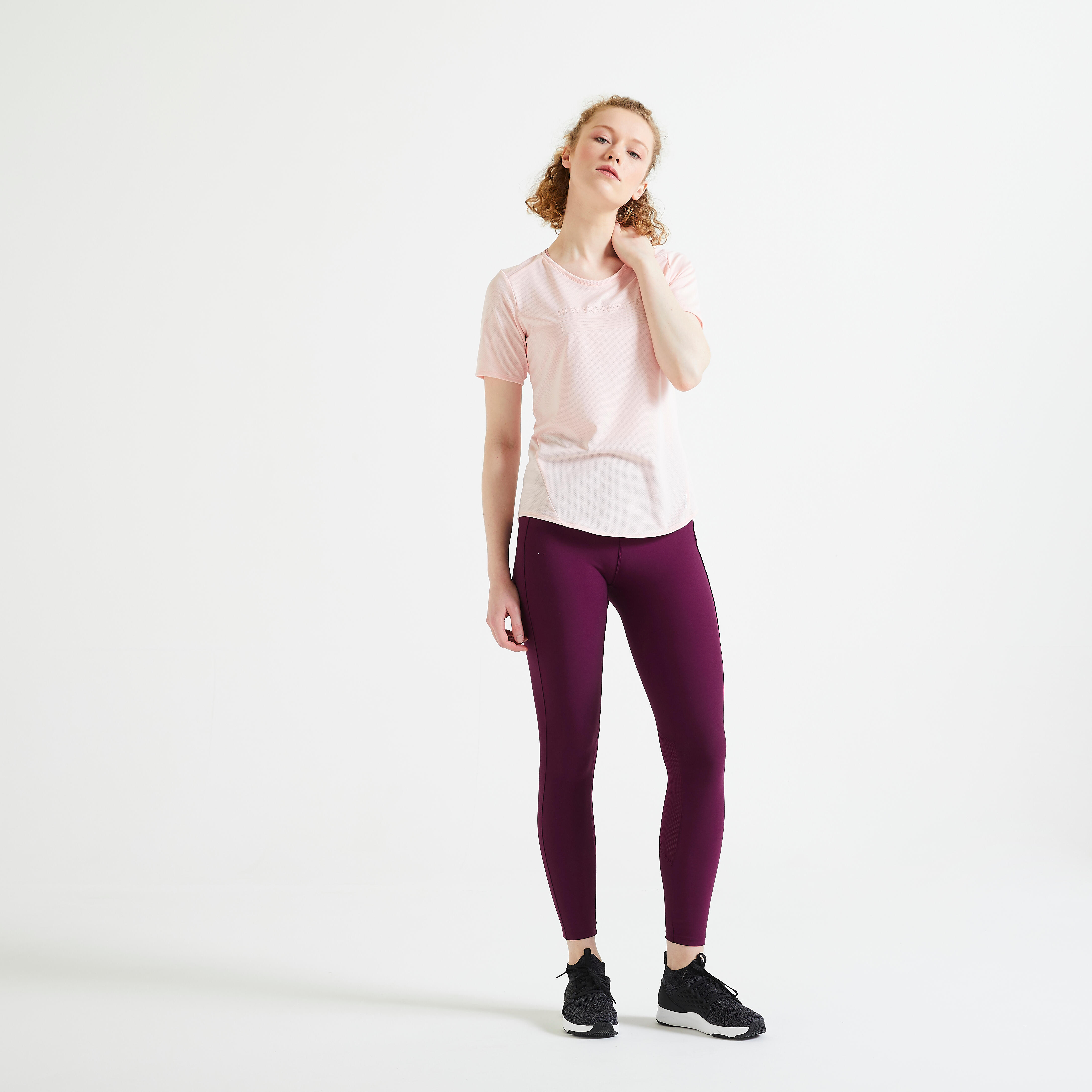 Leggings mallas fitness largos talle alto 120 Mujer DOMYOS | Decathlon