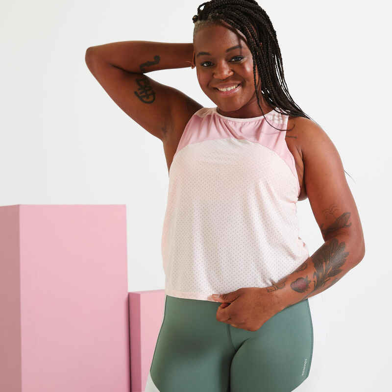 Tank-Top FTA 520T Crop Top Fitness Color Block Tank-Top FTA 520T Crop Top Fitness Color Block