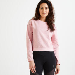 Cropped Long-Sleeved Fitness Sweatshirt