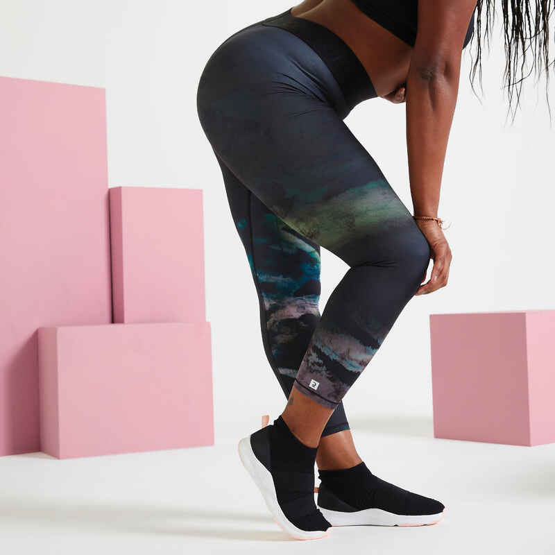 7/8-Leggings hoher Bund Fitness 7/8-Leggings hoher Bund Fitness