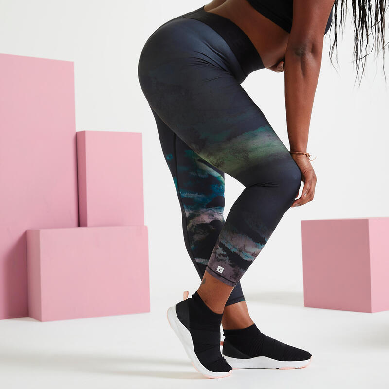 Expresamente Introducir Pensamiento Leggings mallas fitness talle alto Mujer Domyos Negro | Decathlon