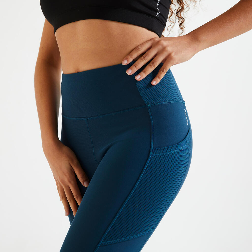 7/8-Leggings Fitness mit Smartphonetasche