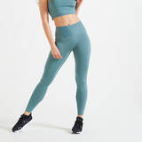 Women Gym Leggings Polyester High Waist FTI 500A Green