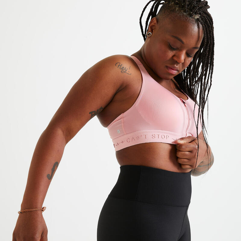 Top de Fitness Suporte Elevado 900 Rosa