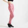 Women's High-Waisted Cardio Fitness Leggings - Mottled Pink