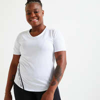 T-shirt Fitness insvängd passform Fitness - T-shirt FTS 120T DOMYOS - Linnen och T-shirts för fitness