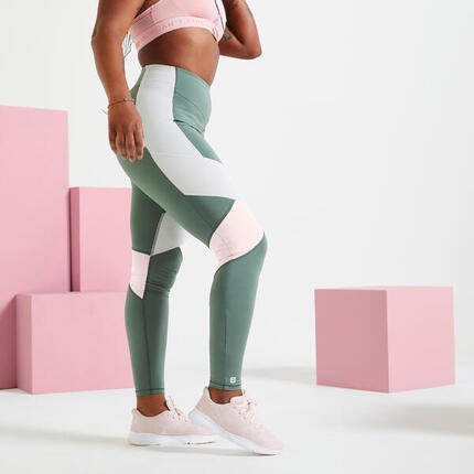 Legging taille haute Fitness gainant Color Block