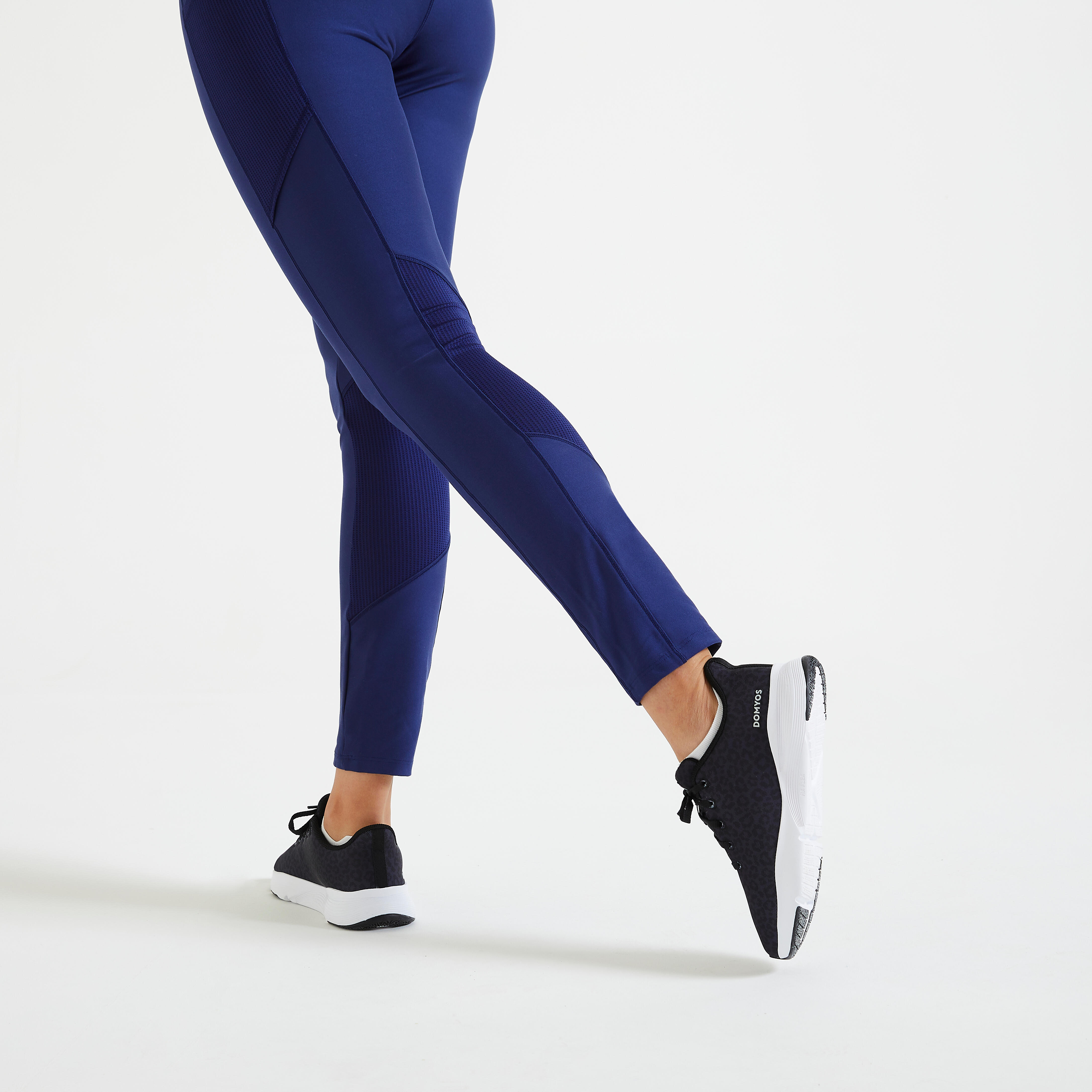 Women's Cardio Fitness Plus Size Leggings with Pocket - Blue/Print