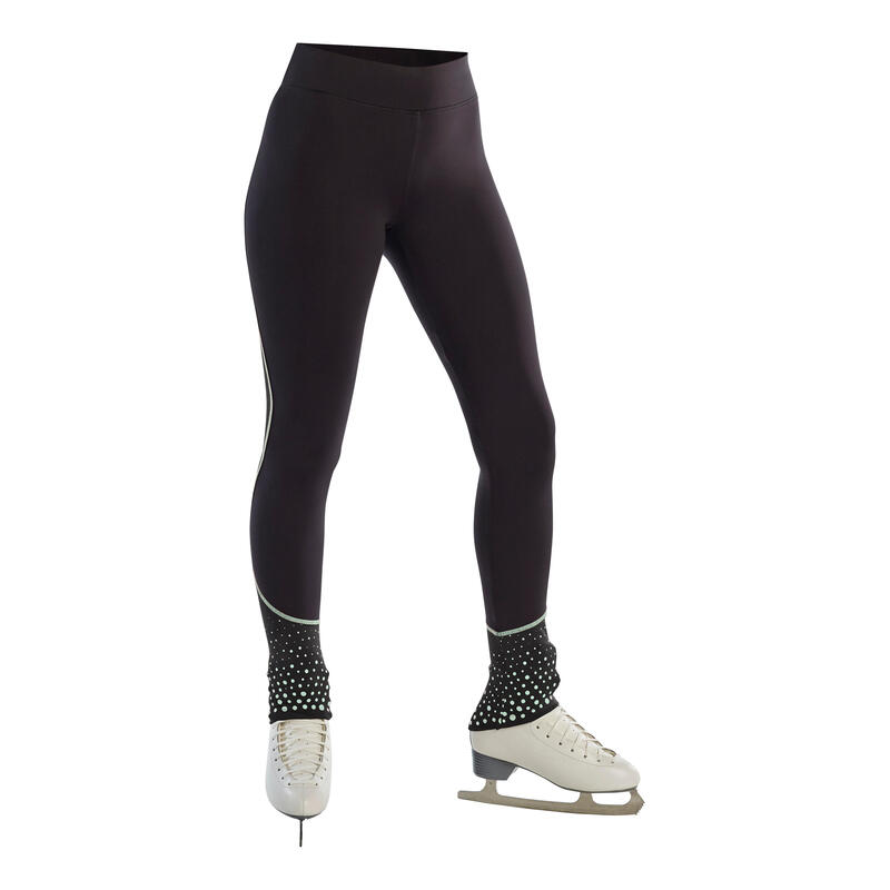 LEGGING ENTRAINEMENT PATINAGE ARTISTIQUE ADULTE NOIR ET BLEU