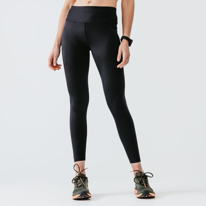 Women's long running leggings support (XS to 5XL) - black