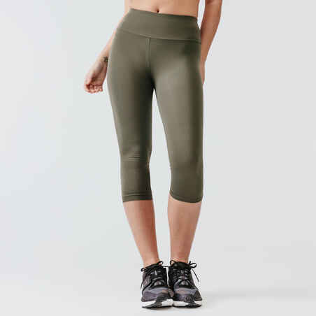 Women's short running leggings Support - green - Decathlon