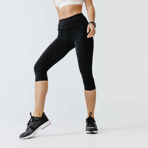 Women's short running leggings Support - black