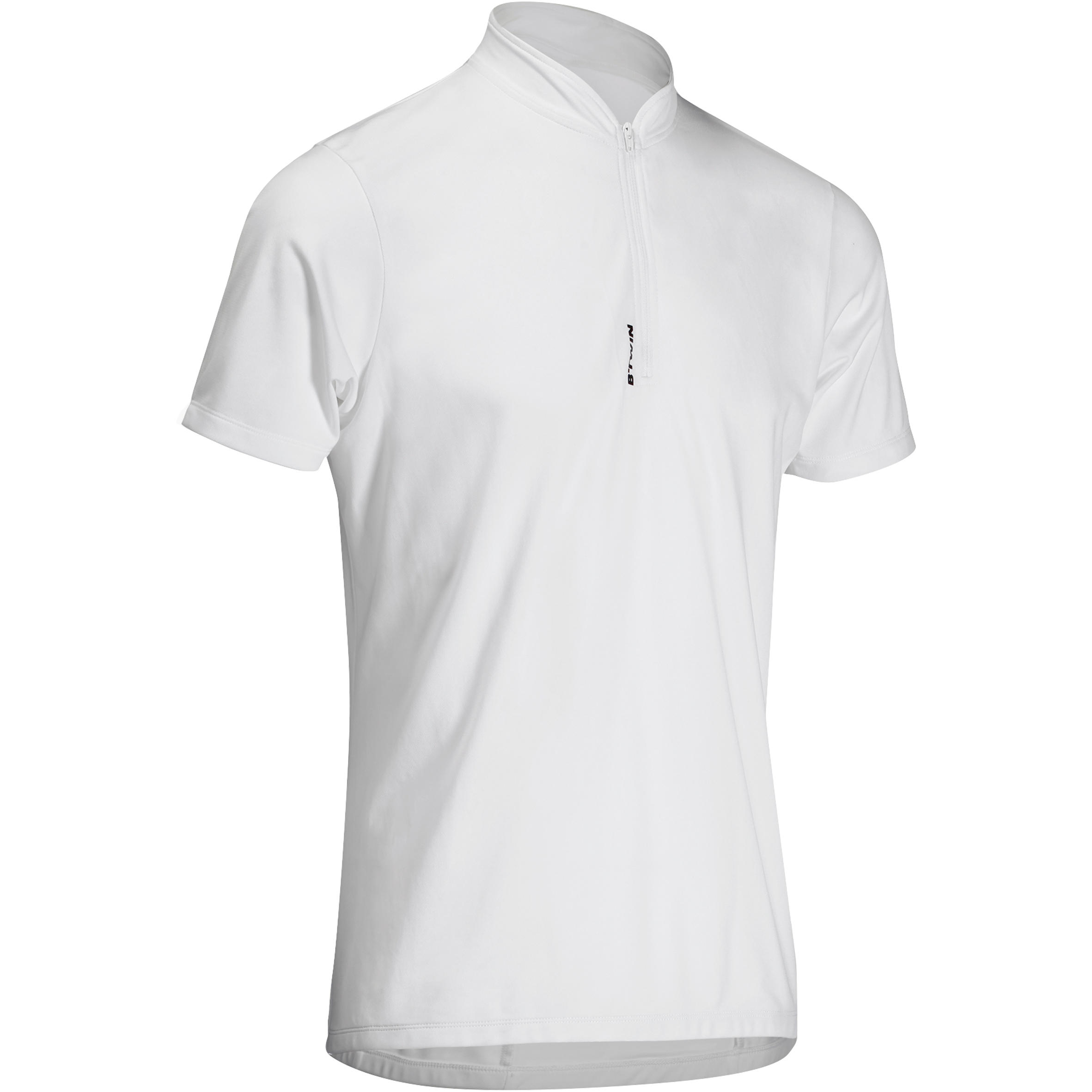 BTWIN Essential Road Cycling Short-Sleeved Jersey - White