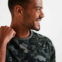 Technical Fitness T-Shirt - Grey Print/Camouflage/Khaki