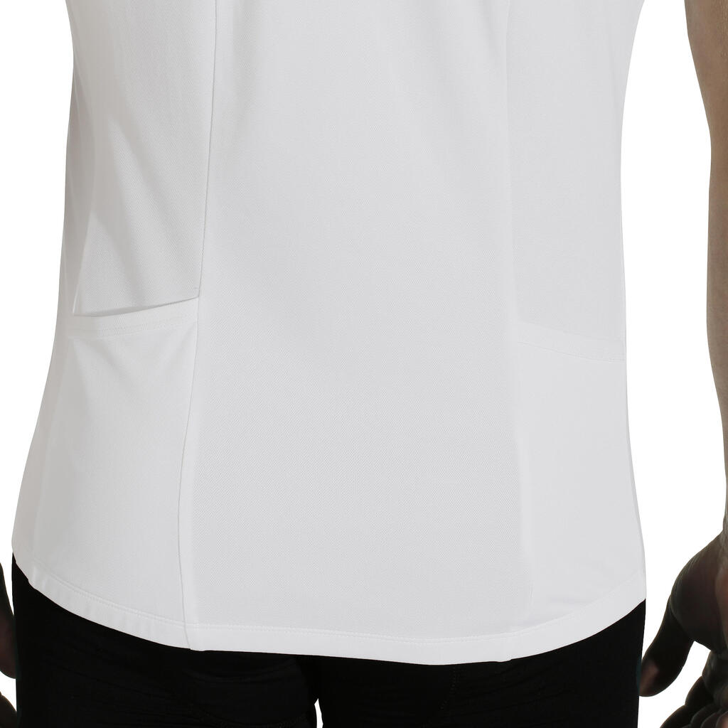 MAILLOT MANCHES COURTES VELO ROUTE TRIBAN ESSENTIEL BLANC