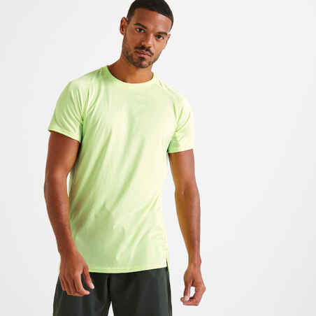 T-shirt för fitnessträning gul