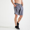 Men Gym Shorts Polyester With Zip Pockets 120- Grey