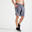 Short fitness pantalón corto chándal con bolsillo Hombre Domyos FST 120 gris